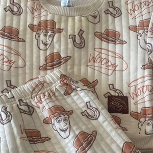 Disney Woody Cream and Brown Kids Pajama Set